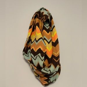 Missoni iconic pattern knit scarf. Multi colored